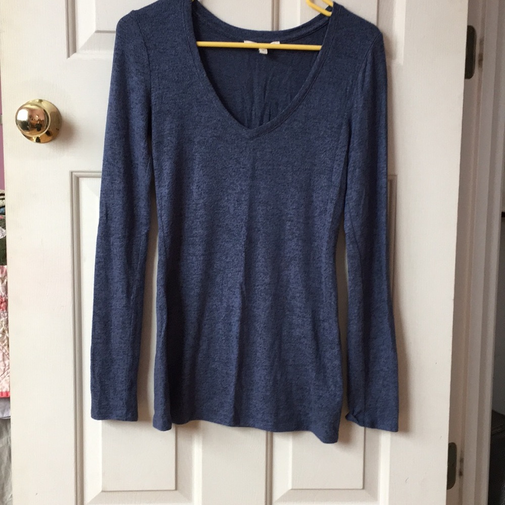 Express one eleven blue long sleeve top